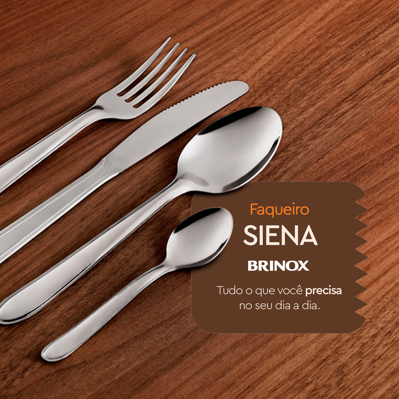 Faqueiro Brinox Siena 42 Peças Aço Inoxidável - Imagem 2